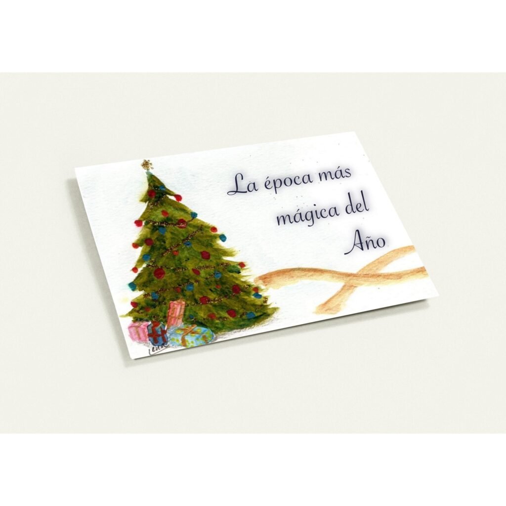 Paquete de 10 tarjetas de felicitación (UE y resto del mundo) Abeto