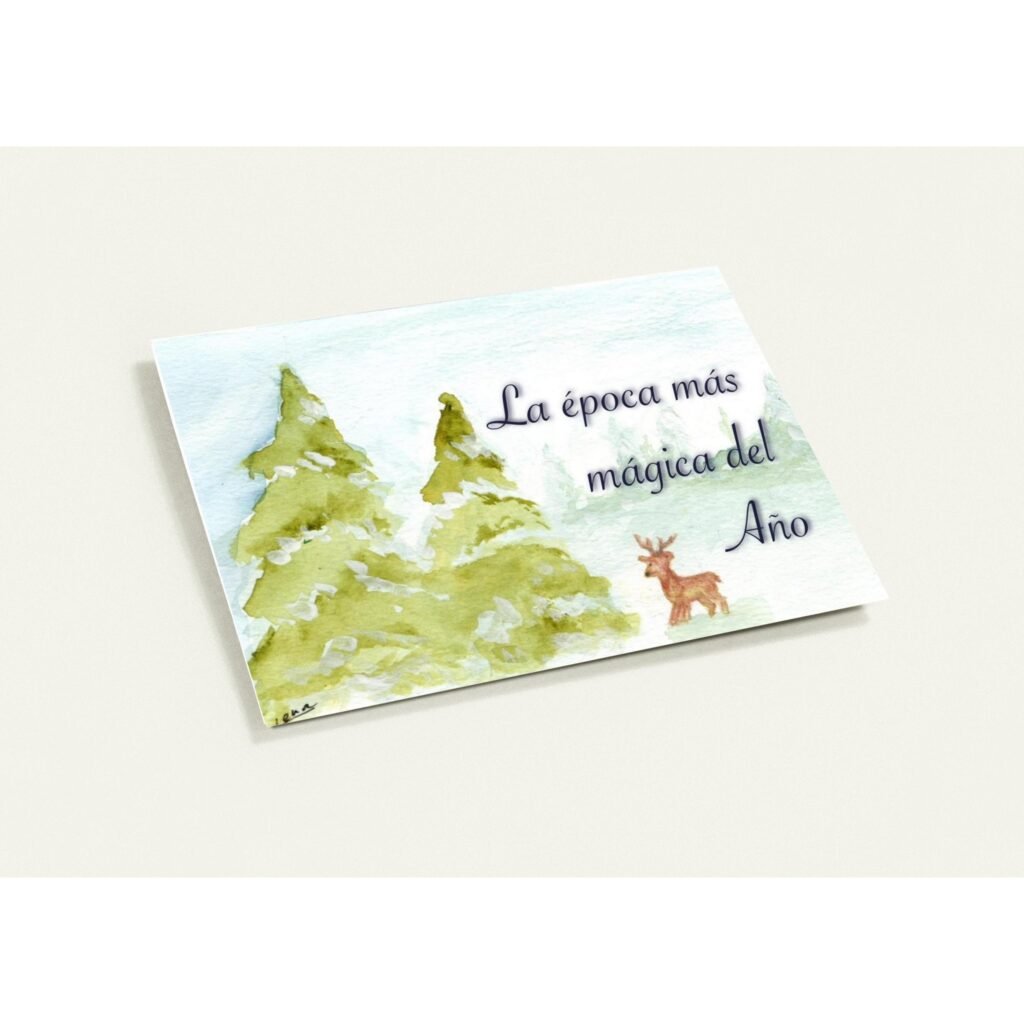 Paquete de 10 tarjetas de felicitación  (UE y resto del mundo) Paisaje de invierno